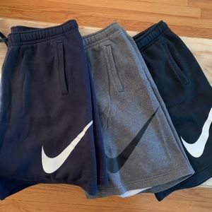 Nike Men’s Fleece Shorts XL 3 Pairs